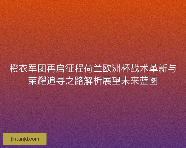 橙衣军团再启征程荷兰欧洲杯战术革新与荣耀追寻之路解析展望未来蓝图